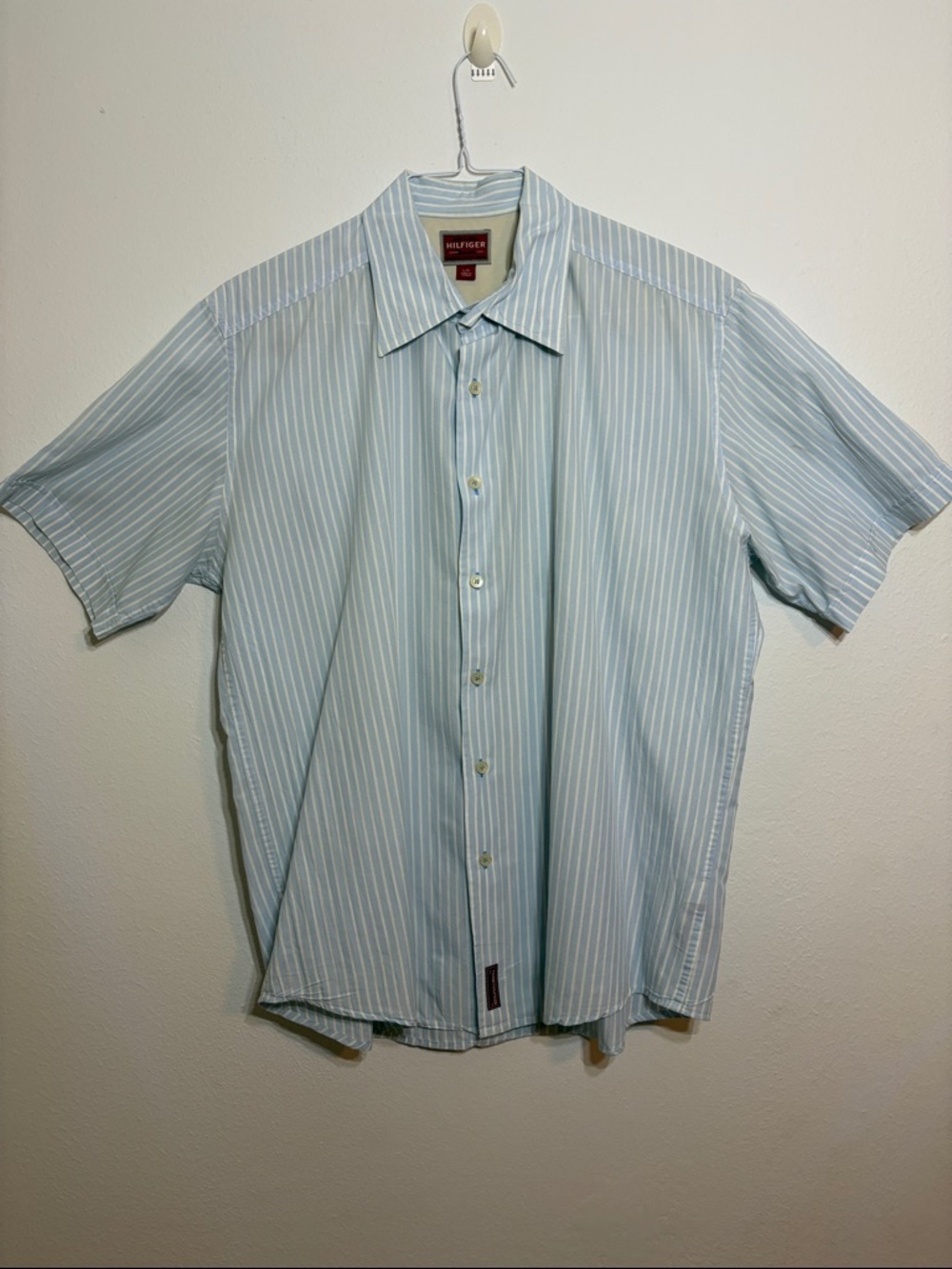 🌺SALE 5 for $20🌺Tommy Hilfiger Blue & White Striped Short-Sleeve Button-Down